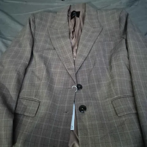 MNG GREY PLAID BLAZER JACKET, SINGLE-BREASTED SIZE XL