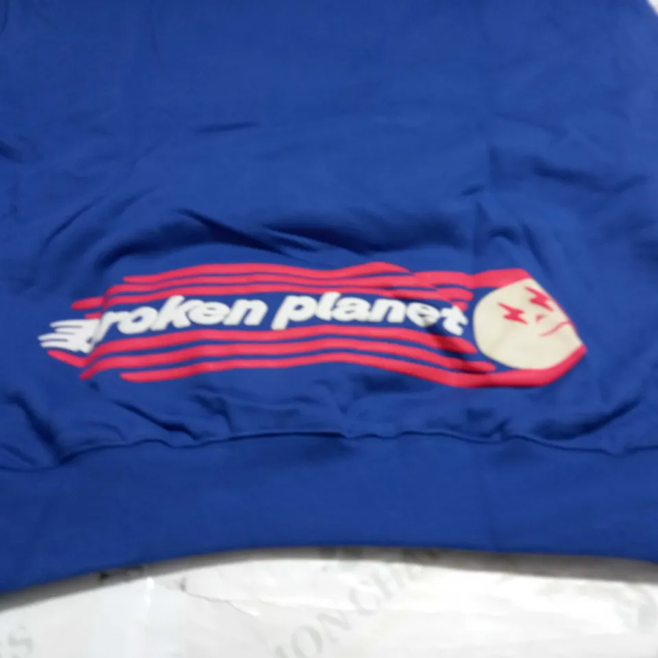 BROKEN PLANET THE FUTURE IS HERE DEEP BLUE HOODIE - XL