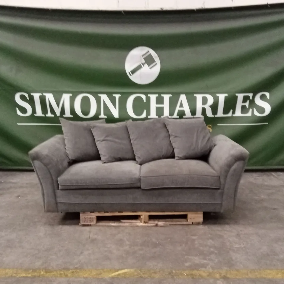 DURY FABRIC 3 SEATER SCATTER BACK SOFA RRP £449