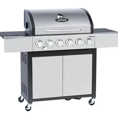 BOXED OUTBACK MERCURY 6 BURNER GAS BBQ