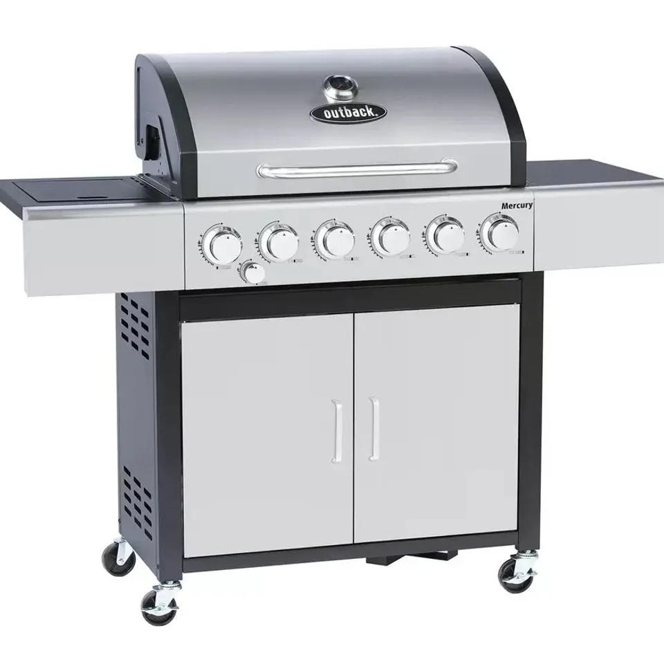 BOXED OUTBACK MERCURY 6 BURNER GAS BBQ