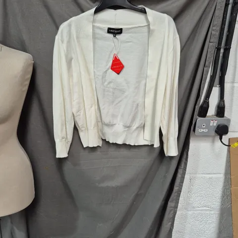 Mint Limit Open-Front Cardigan – Cream/White – Women's Size XXL