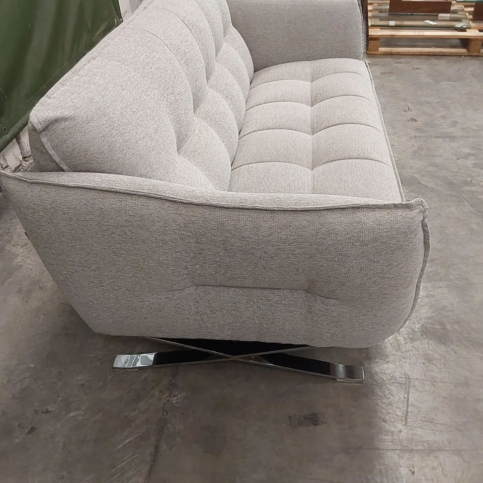 QUALITY DESIGNER ITALIAN MADE SEVILLE FABRIC UPHOLSTERED 3 SEATER SOFA