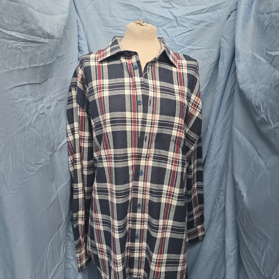 PETER ENGLAND PLAID SHIRT – MEN'S LONG-SLEEVE, NAVY/WHITE/RED CHECK XXL
