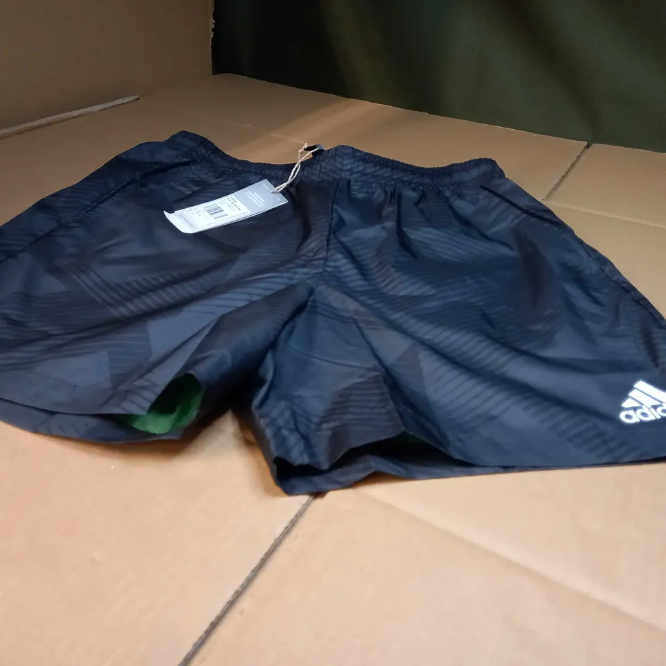 ADIDAS GREY/LOGO SPORTS/SWIM SHORTS - MEDIUM