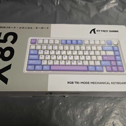 BOXED ATTACK SHARK X85 RGB TRI MODE MECHANICAL KEYBOARD