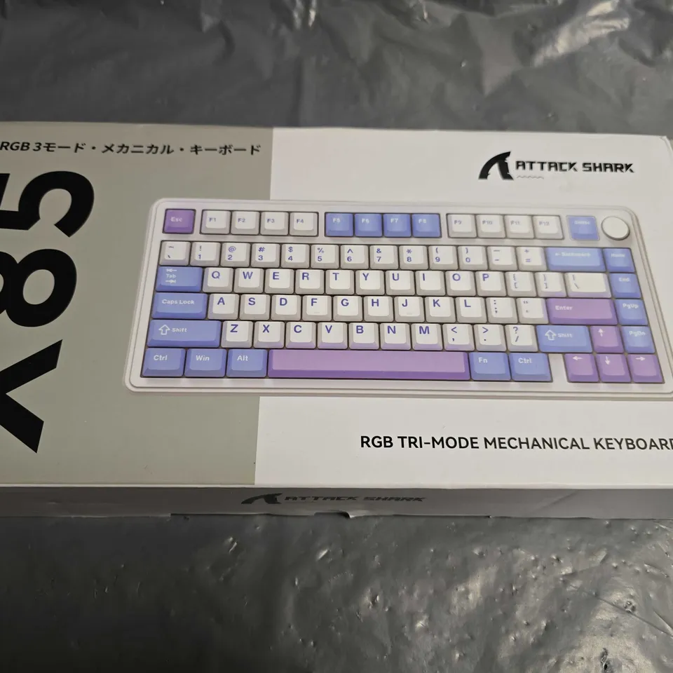BOXED ATTACK SHARK X85 RGB TRI MODE MECHANICAL KEYBOARD