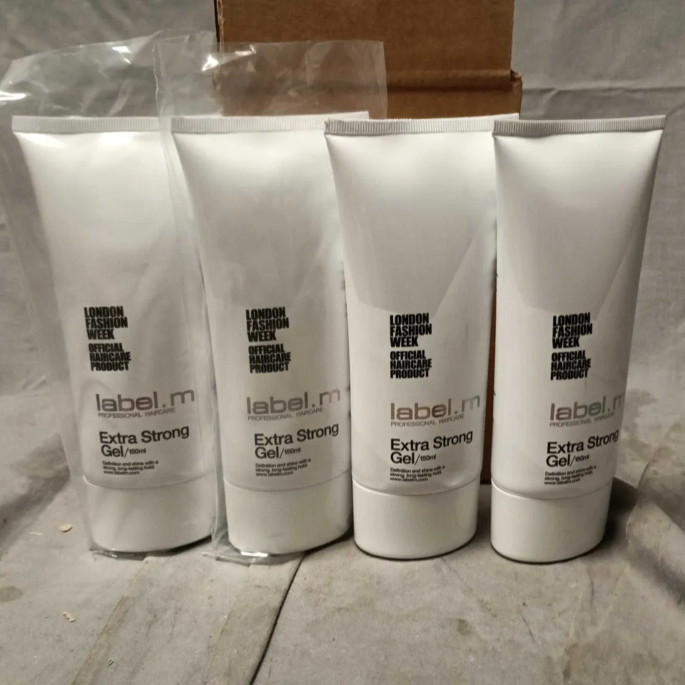 LOT OF 12 LABEL.M EXTRA STRONG HAIR GELS - 12 X 150ML