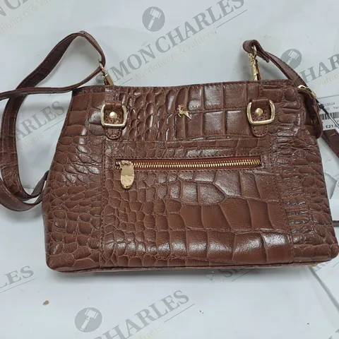 ASHWOOD CROC LEATHER MEDIUM MULTIWAY BAG