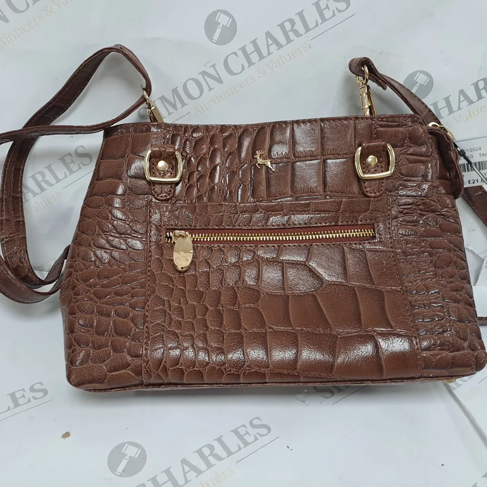 ASHWOOD CROC LEATHER MEDIUM MULTIWAY BAG 