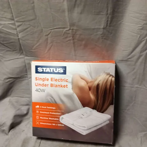 STATUS SINGLE ELECTRIC UNDER BLANKET 40W β BOXED