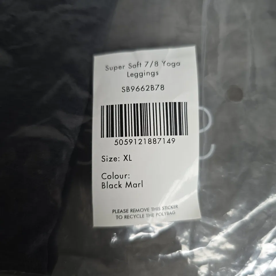 SWEATY BETTY SUPER SOFT 7/8 YOGA LEGGINGS – BLACK MARL, SIZE XL