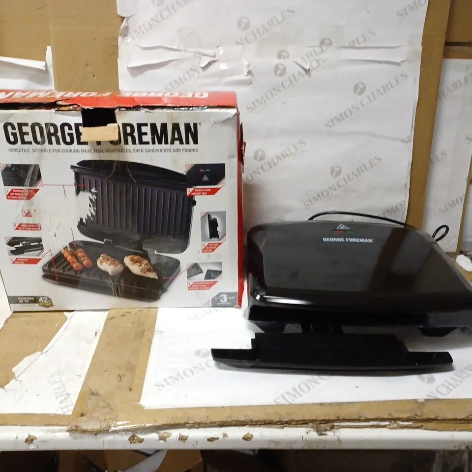 GEORGE FOREMAN MEDIUM REMOVABLE PLATES GRILL, BLACK [24330]