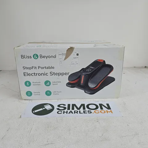 BLISS AND BEYOND STEPFIT PORTABLE ELECTRONIC STEPPER BOXED