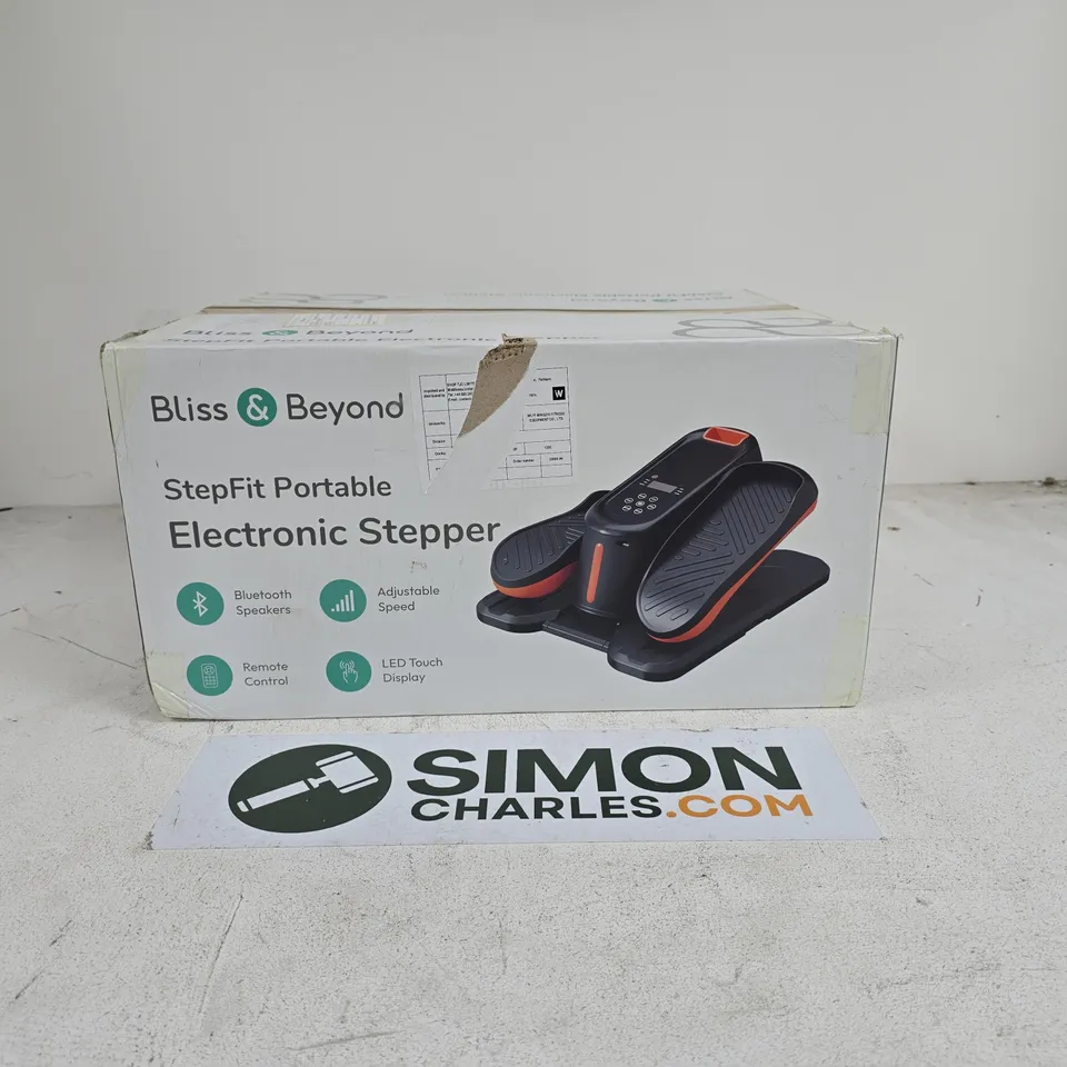 BLISS AND BEYOND STEPFIT PORTABLE ELECTRONIC STEPPER BOXED
