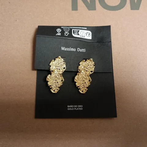 MASSIMO DUTTI TWO-PIECE LACE EARRINGS