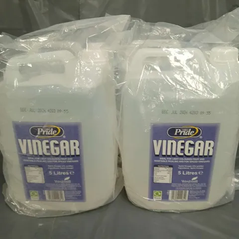 LOT OF 4 PRIDE VINEGAR 5L - COLLECTION ONLY