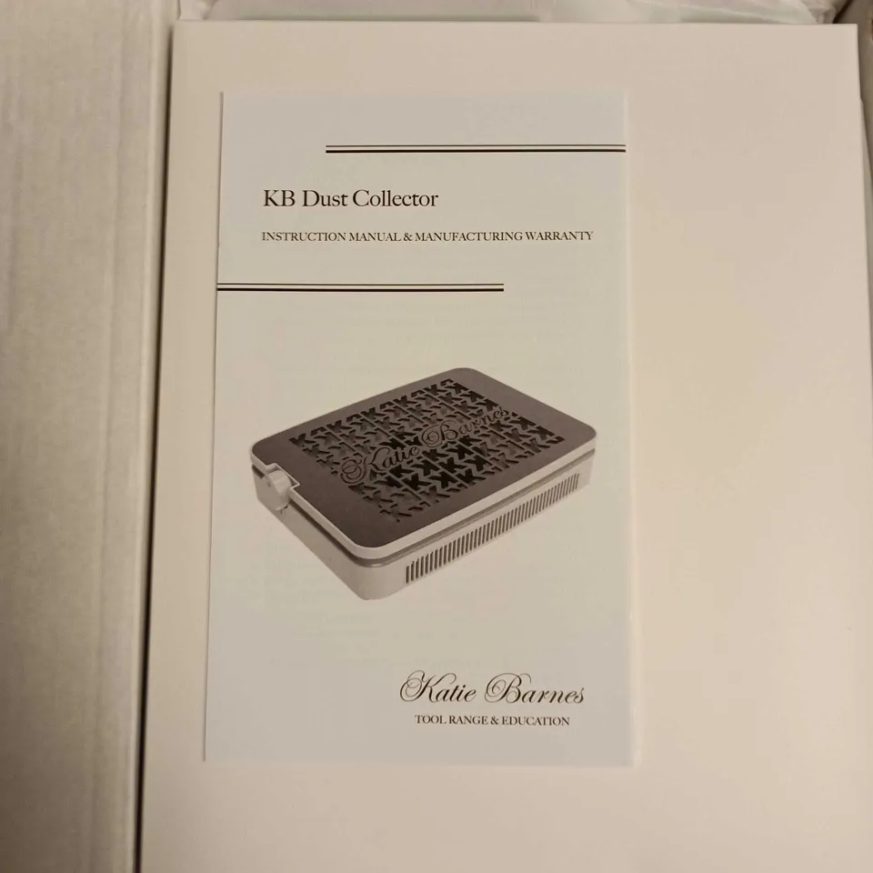 KB DUST COLLECTOR – KATIE BARNES TOOL RANGE & EDUCATION (BOXED WITH MANUAL)