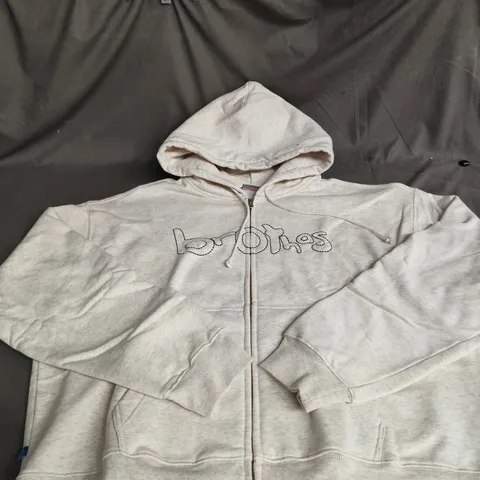 BROTHAS CREAM OVERSIZED HOODIE SIZE XL