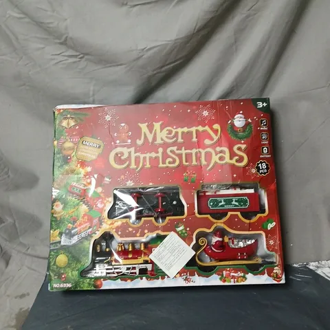MERRY CHRISTMAS TRAIN SET BOXED