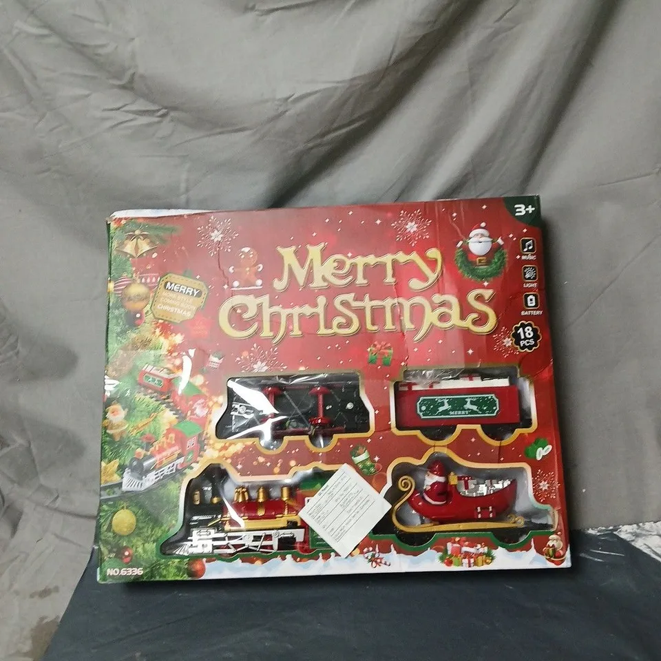 MERRY CHRISTMAS TRAIN SET BOXED