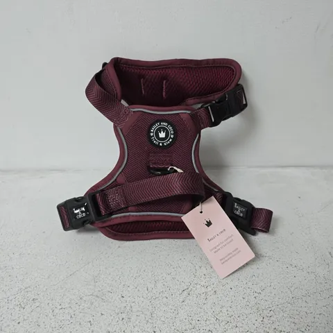 BAILEY & COCO TRAIL & GLOW DOG HARNESS – BURGUNDY