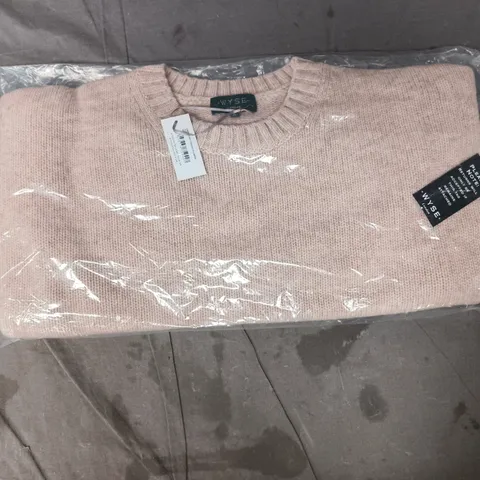 BAGGED WYSE LIANA CHUNKY CREWNECK JUMPER IN TAUPE SIZE XL