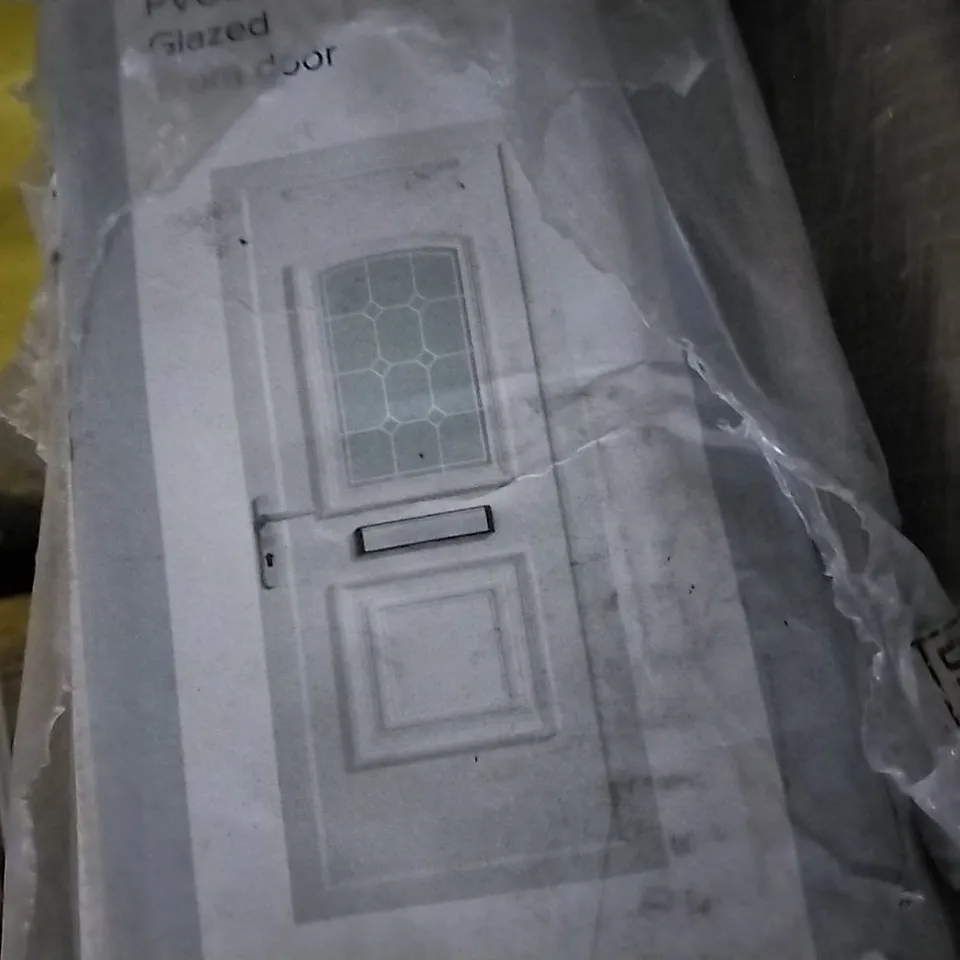PVCU 2 PANEL GLAZED FRONT DOOR RIGHT HAND OPENING 2055 × 920MM