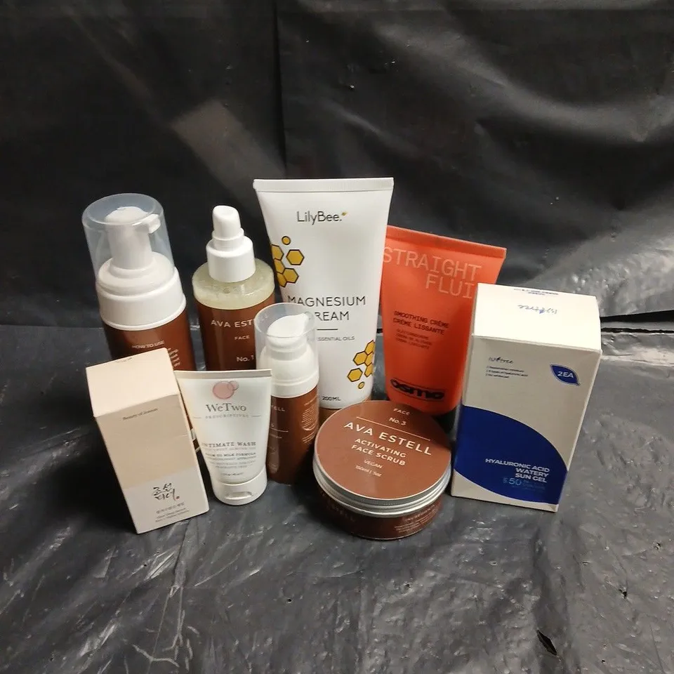 APPROXIMATEY 20 ASSORTED HEALTH AND BEAUTY PRODUCTS TO INCLUDE - AVA ESTELL ACTIVATING FACE SCRUB - LILYBEE MAGNESIUM CREAM - BEAUTY OF JOSEON GLOW DEEP SERUM - ETC