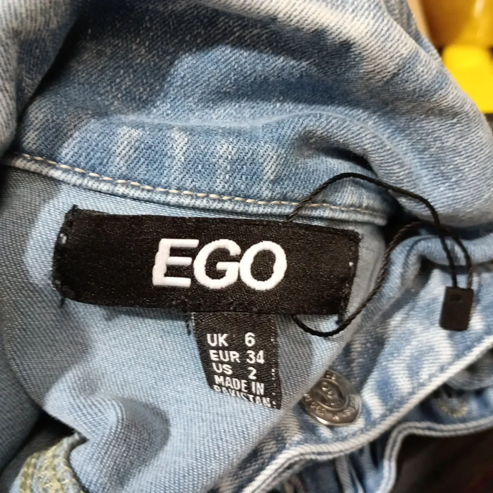 EGO DENIM PLAYSUIT – LIGHT BLUE, WOMEN'S – SIZE 6