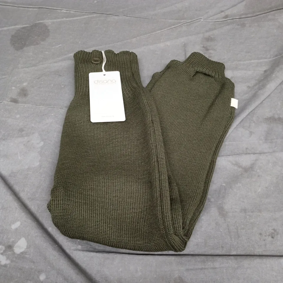 DISANA KNITTED TROUSERS IN OLIVE – UK 3-4 YEARS (98/104 CM)