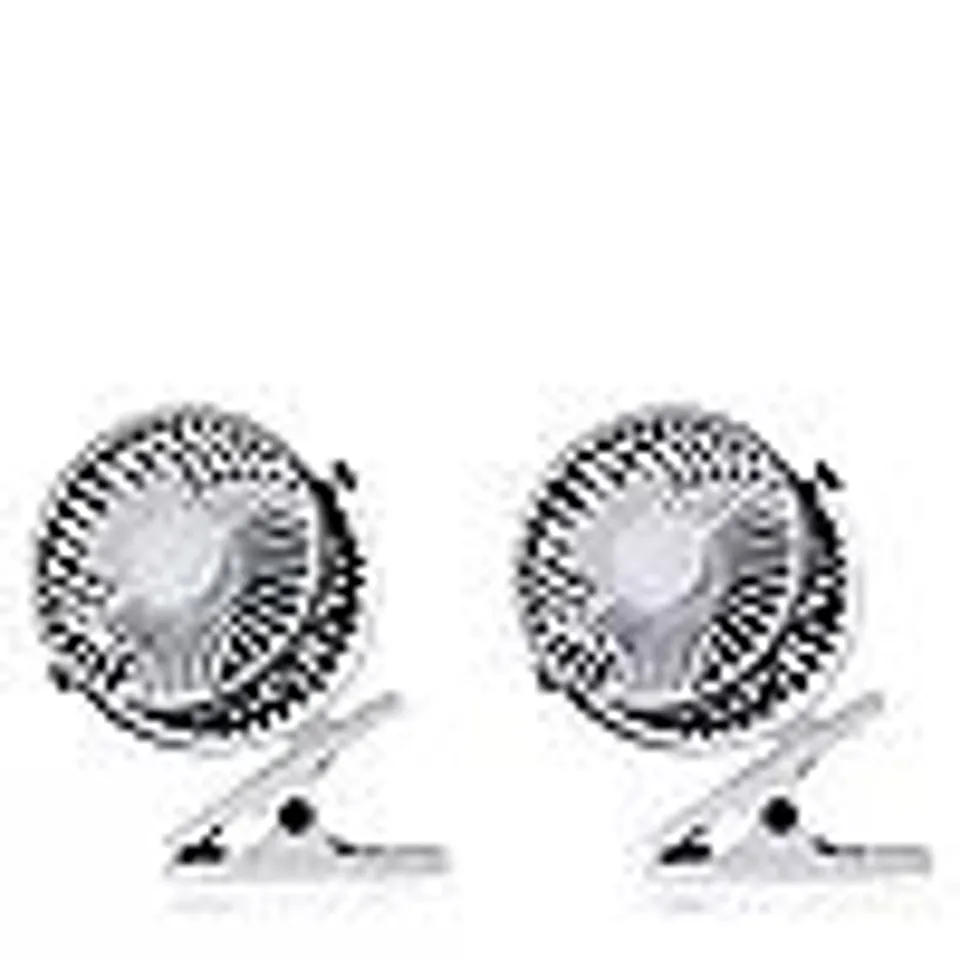 BELL & HOWELL SET OF TWO CLIP ON FANS WITH LED LIGHT