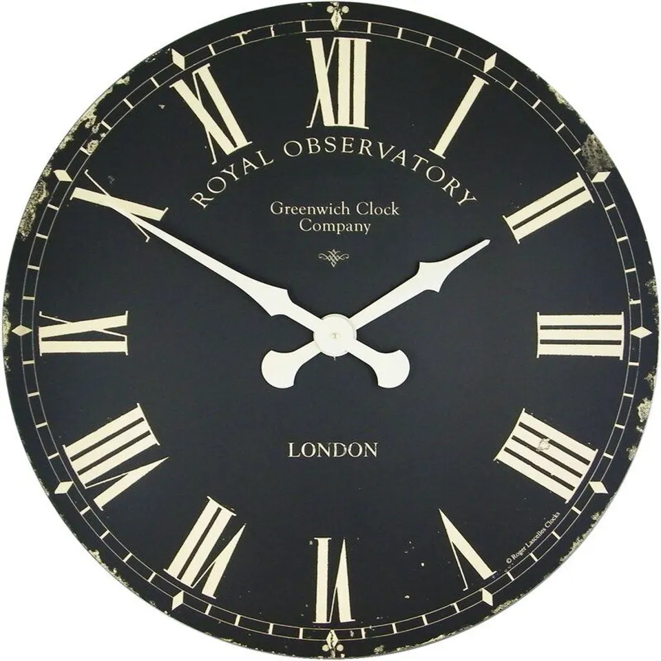 BOXED OVERSIZED 70CM WALL CLOCK IN BLACK 