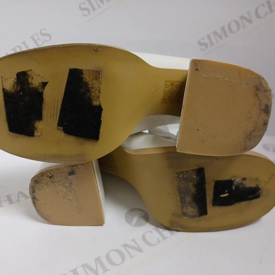 KOI VEGAN DELIGHTS WHITE SUGAR MULES - SIZE 5