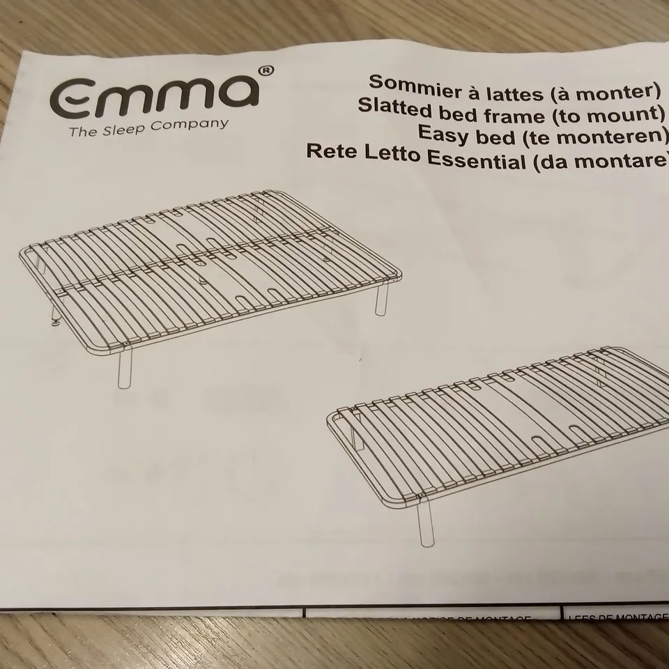 BRAND NEW BOXED EMMA SLATTED BED FRAME - 150 x 200 KING SIZE (1 BOX)