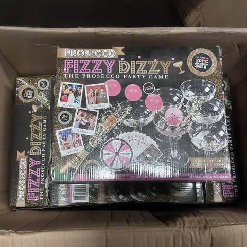 BOX OF APPROXIMATELY 8X FIZZY DIZZY PROSECCO PARTY GAMES 