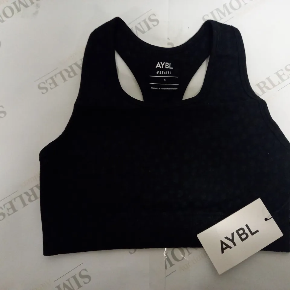 AYBL BLACK SPORTS BRA - SIZE S