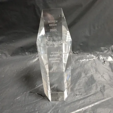 CRYSTAL TROPHY: PETER BARNETT MEMORIAL AWARD, INSTITUTE OF ACOUSTICS – SOREN BECH 2025