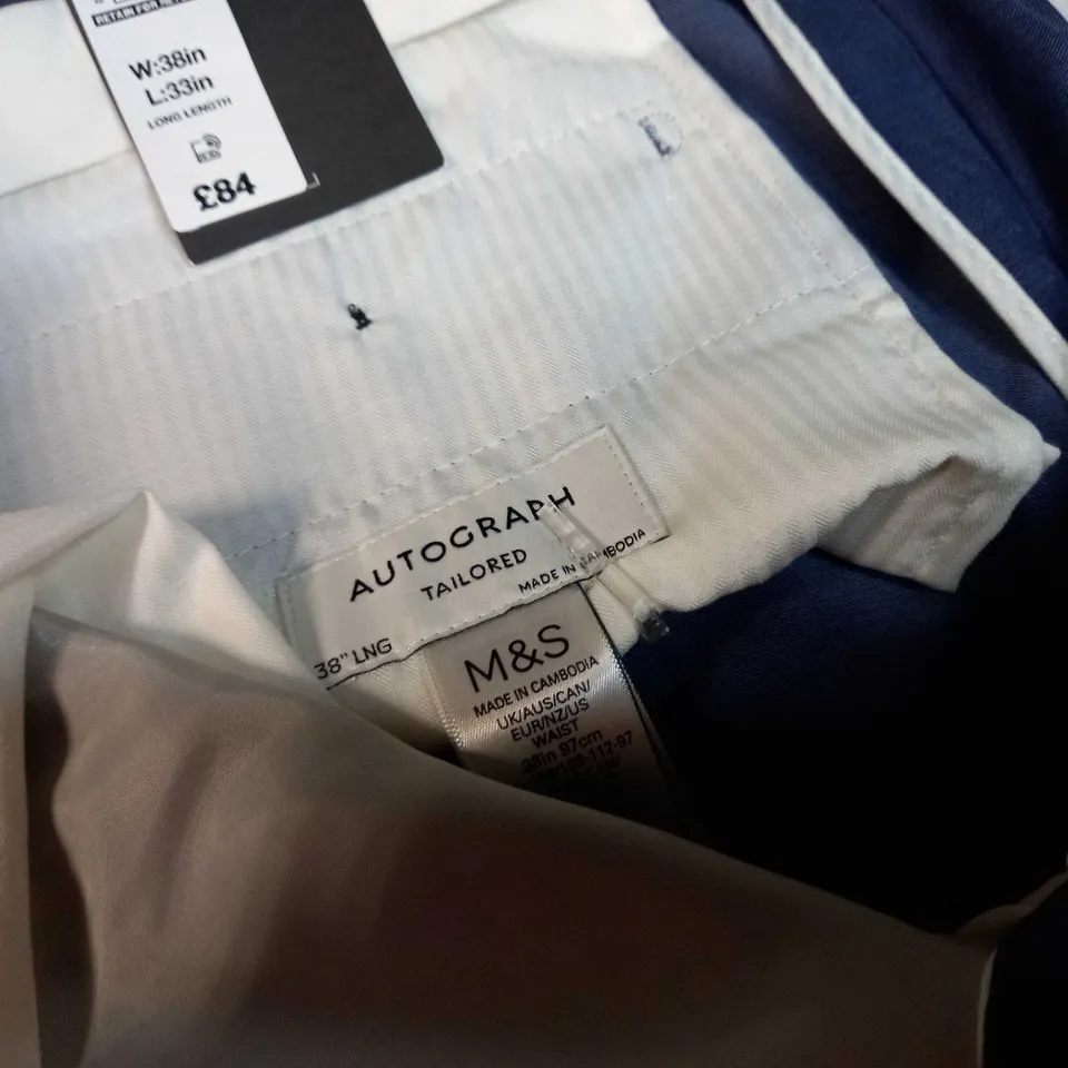 AUTOGRAPH TAILORED BLUE SUIT TROUSERS - SIZE W38/L33