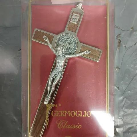 GERMOGLIO ST BENEDICT WOOD/METAL CRUCIFIX