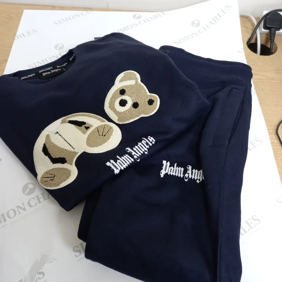 PALM ANGELS NAVY BLUE TRACK SUIT SET SIZE L