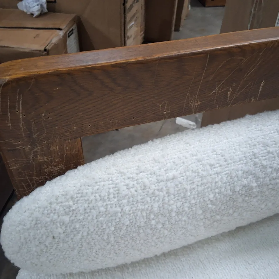 LOVATO FULLY ASSEMBLED BAR STOOL IN DARK STAINED OAK AND IVORY