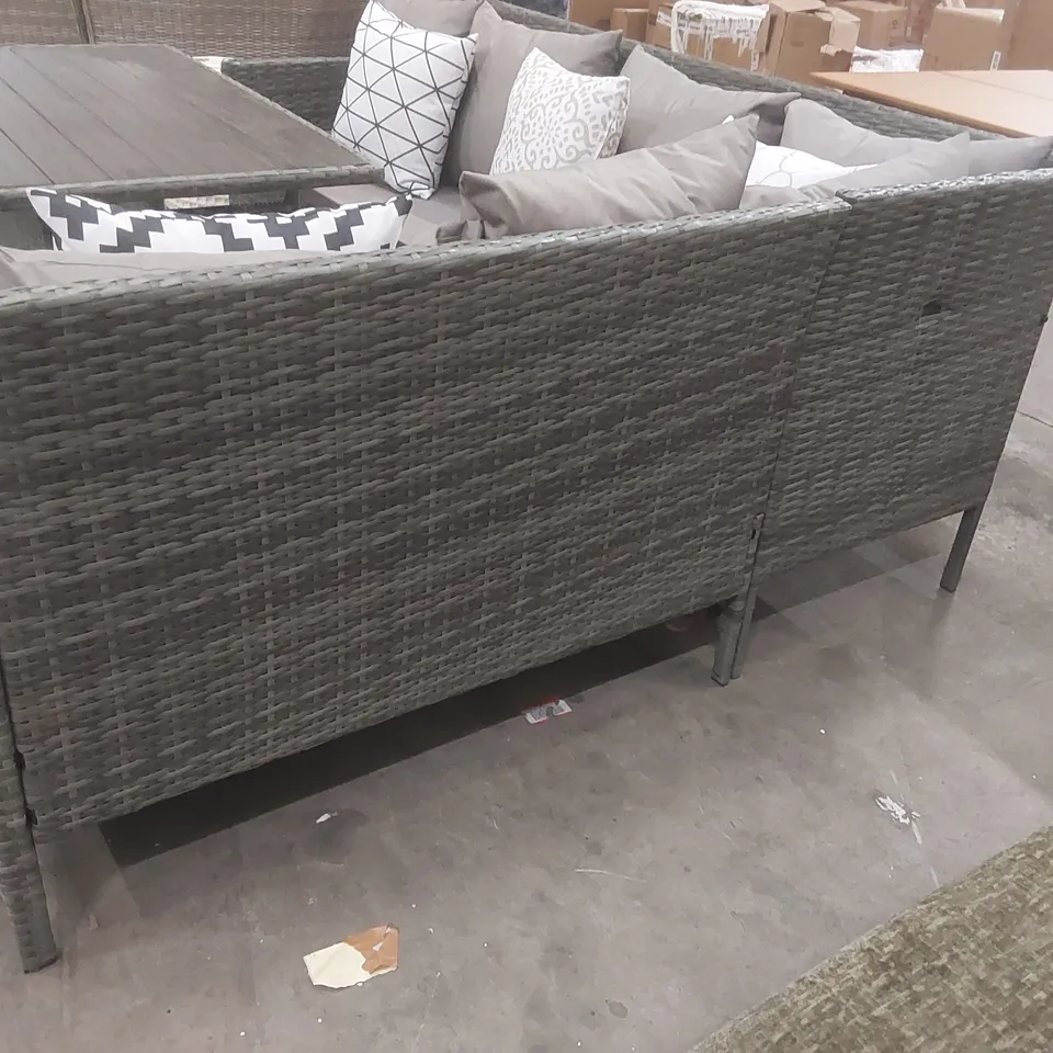 AARAVJIT RATTAN WICKER 9 - PERSON SEATING GROUP WITH CUSHIONS