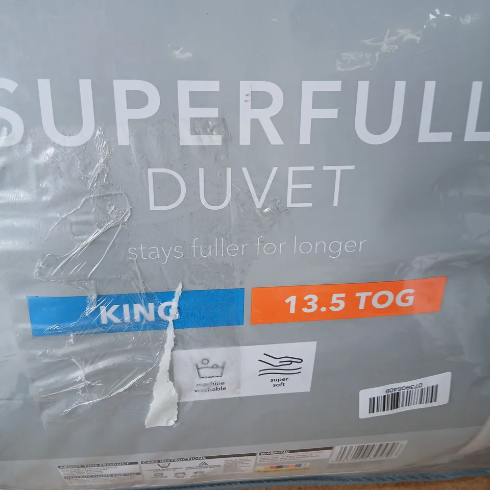 KING SIZE DUVET – 13.5 TOG, SUPERFILL DUVET 