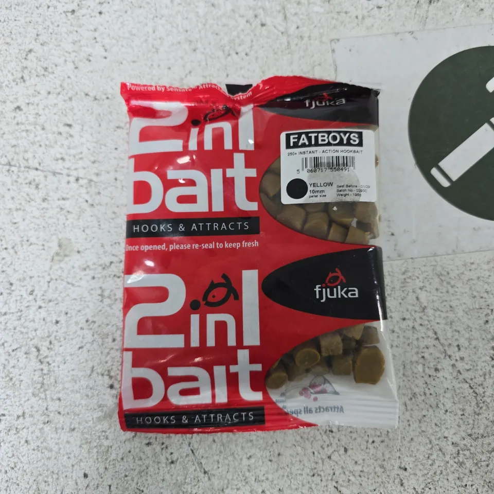 FATBOYS 250+ INSTANT ACTION HOOKBAIT – YELLOW 10MM PELLET SIZE (2IN1 BAIT)