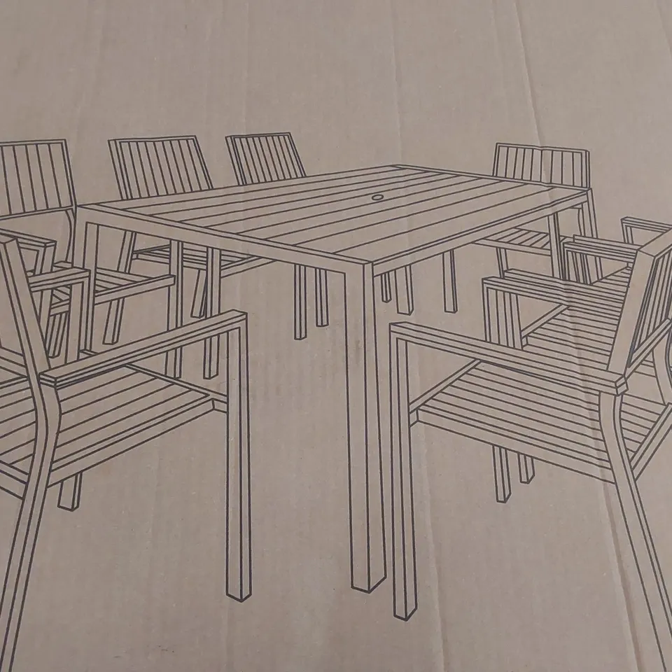 BOXED DUBAI GREY OUTDOOR DINING TABLE 