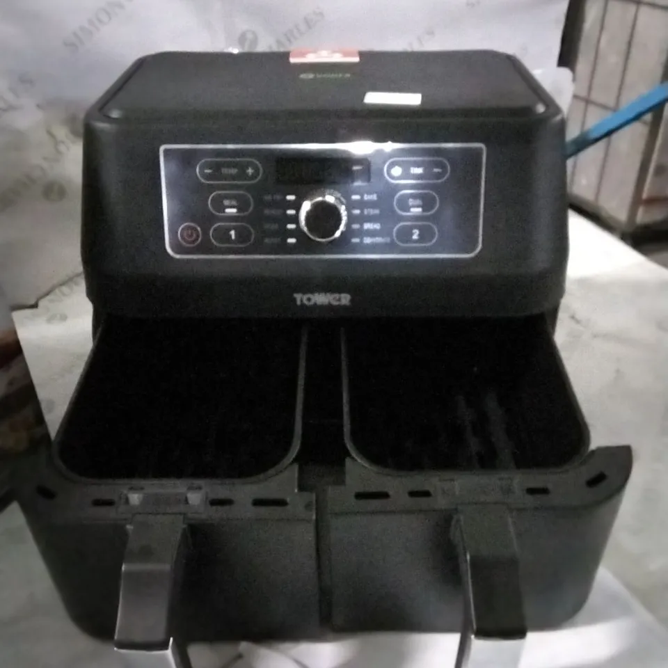 BOXED TOWER 8 LITRE DUAL BASKET AIR FRYER 