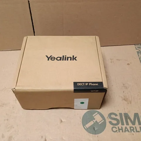 YEALINK DECT IP PHONE W73P – BOXED WITH HANDSET, BASE & CABLES