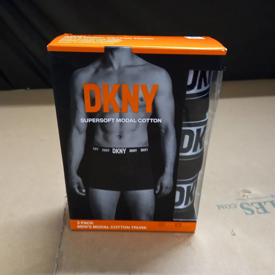 DKNY 3-PACK MENS MODAL COTTON TRUNKS - L
