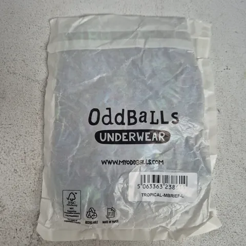 BAGGED ODDBALLS UNDERWEAR TROPICAL BRIEFS – L